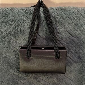 Elegant Black Women's Evening Wristlet with shoulder strap